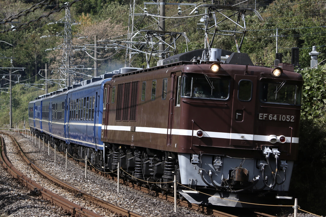 【JR東】Thank you 1052 最後の茶ガマ EF64-1052牽引のELぐんまみなかみ運転の拡大写真