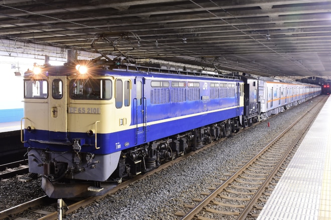 【京成】3100形3155編成甲種輸送を東浦和駅で撮影した写真
