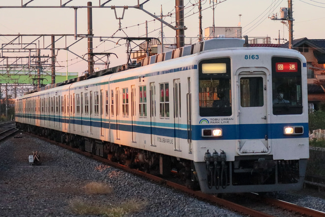 【東武】8000系8163F転削回送を杉戸高野台駅で撮影した写真