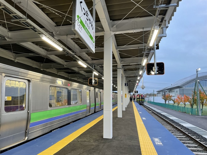 【JR北】倶知安駅新ホーム供用開始を倶知安駅で撮影した写真