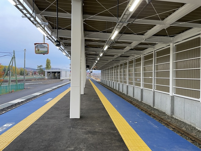 【JR北】倶知安駅新ホーム供用開始を倶知安駅で撮影した写真