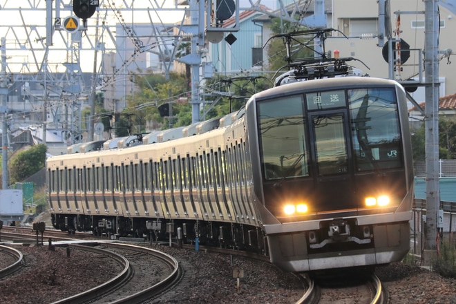 【JR西】321系D19編成外側線を送り込み回送を芦屋〜さくら夙川間で撮影した写真