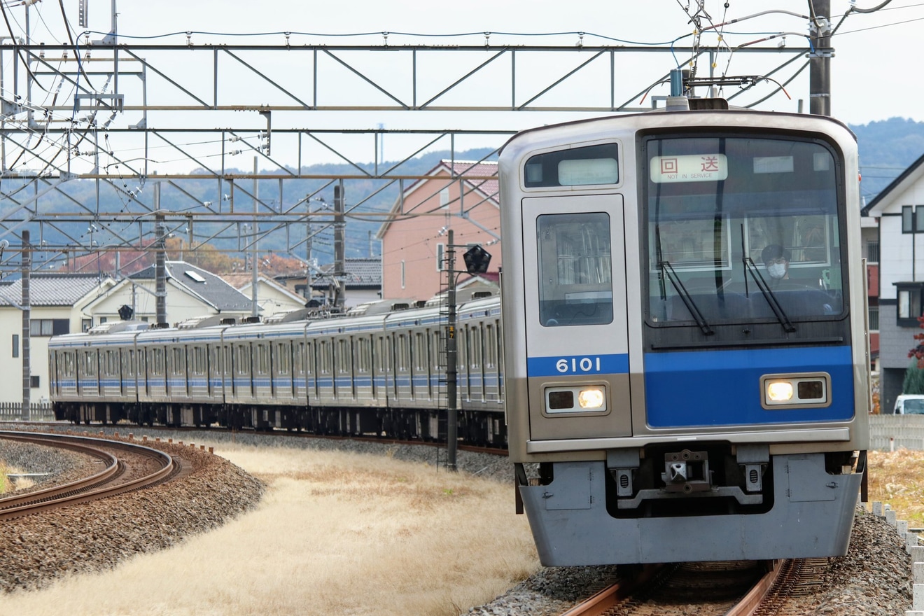 【西武】6000系6101F武蔵丘車両検修場入場回送(202111)の拡大写真