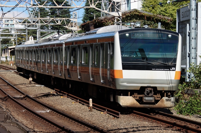 【JR東】E233系青462編成東京総合車両センター入場回送を原宿駅で撮影した写真