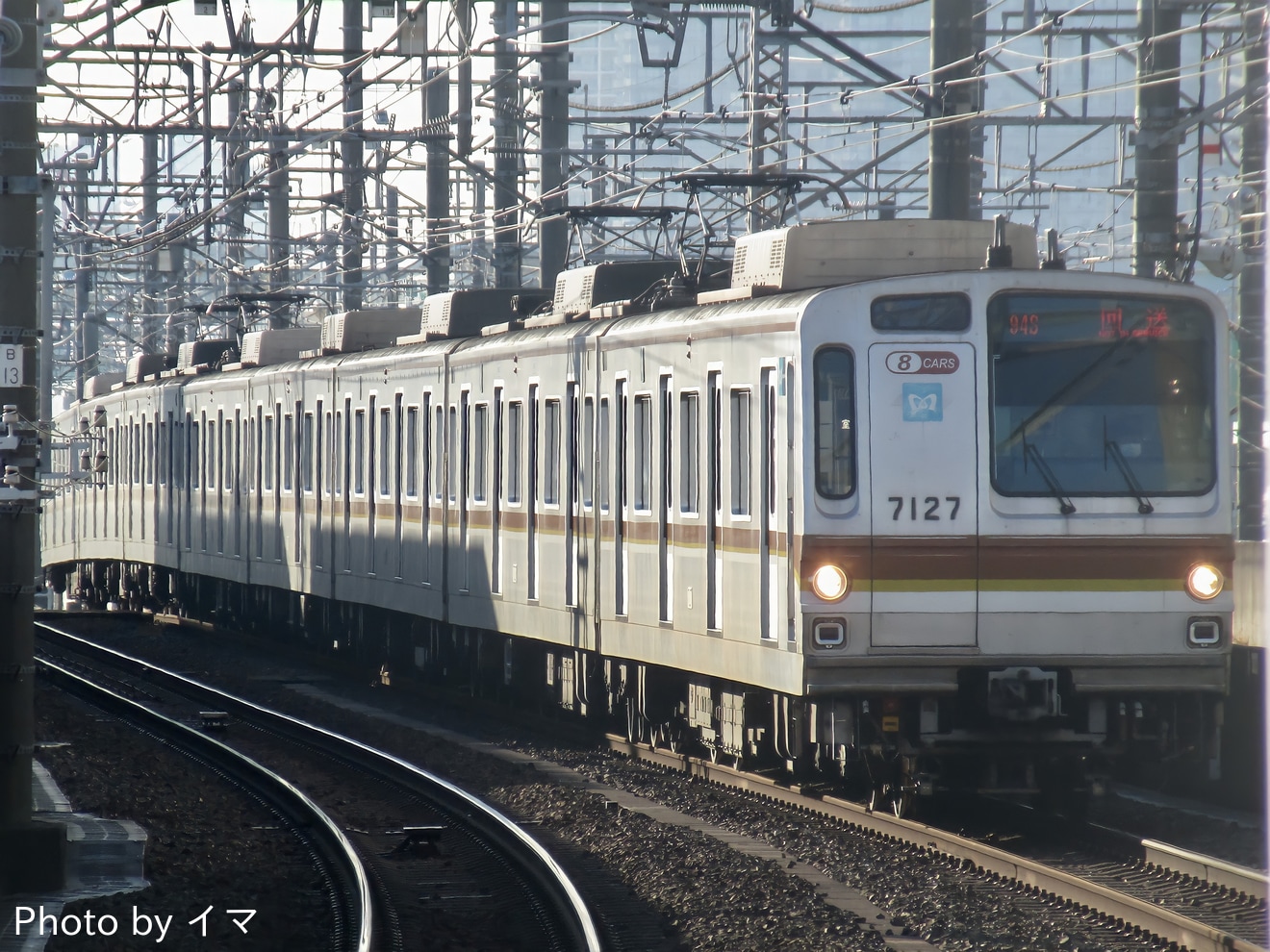 【メトロ】7000系7127F 新木場へ回送(廃車の可能性)の拡大写真
