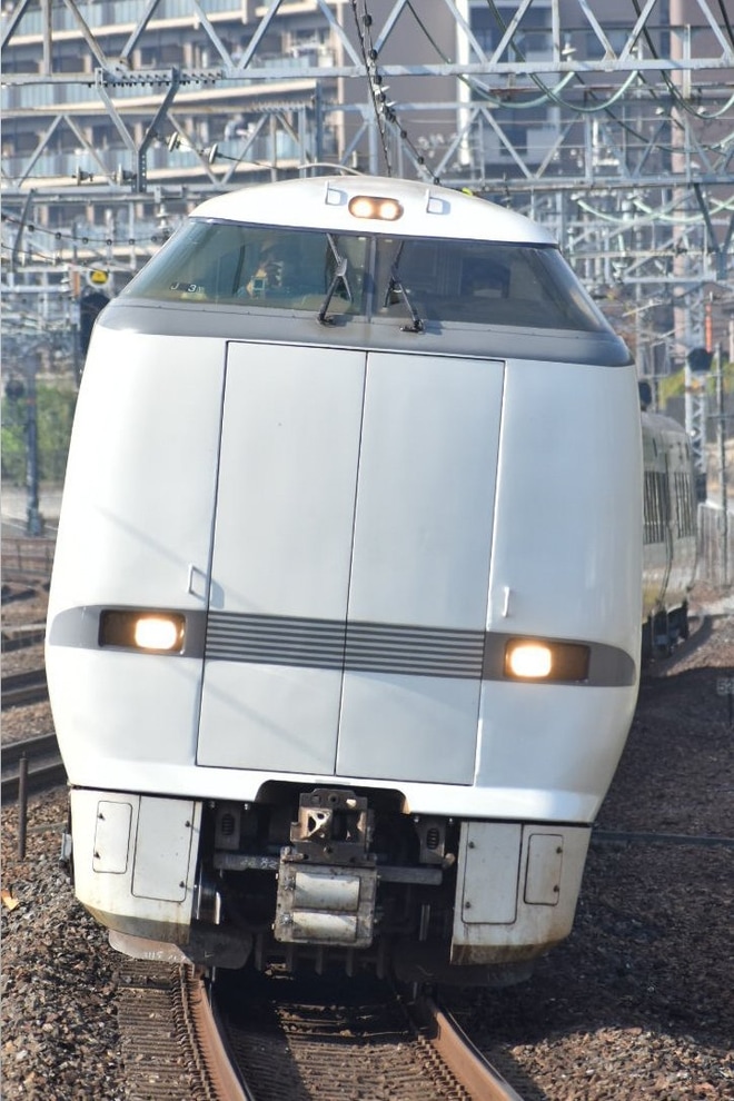 【JR西】289系J3編成吹田総合車両所出場試運転を山崎駅で撮影した写真