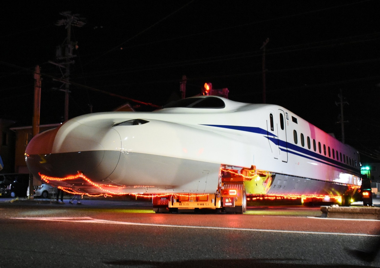 【JR海】N700S J23編成日本車両から陸送の拡大写真