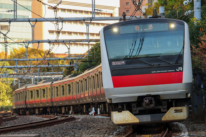 【JR東】E233系ケヨ510編成東京総合車両センター入場回送を御茶ノ水～四ツ谷間で撮影した写真