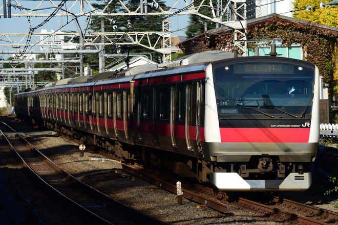 【JR東】E233系ケヨ510編成東京総合車両センター入場回送を原宿駅で撮影した写真