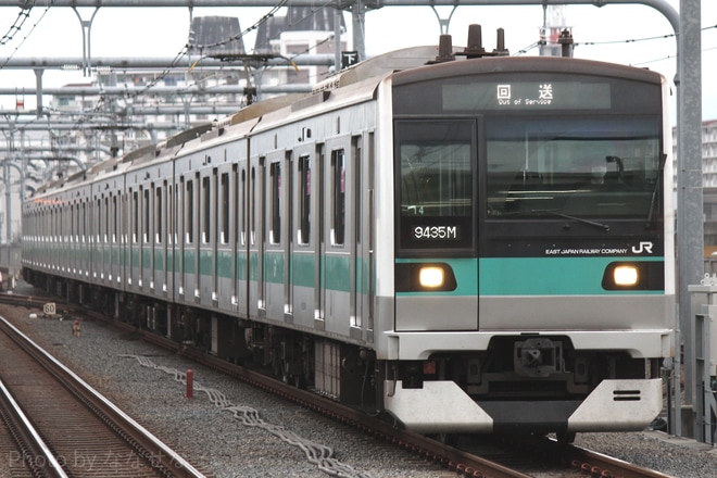 【JR東】E233系マト14編成 長野総合車両センター出場を国立駅で撮影した写真