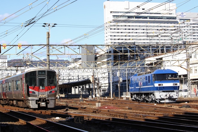 【JR貨】EF210-16全般検査出場し新塗装にを広島〜天神川間で撮影した写真
