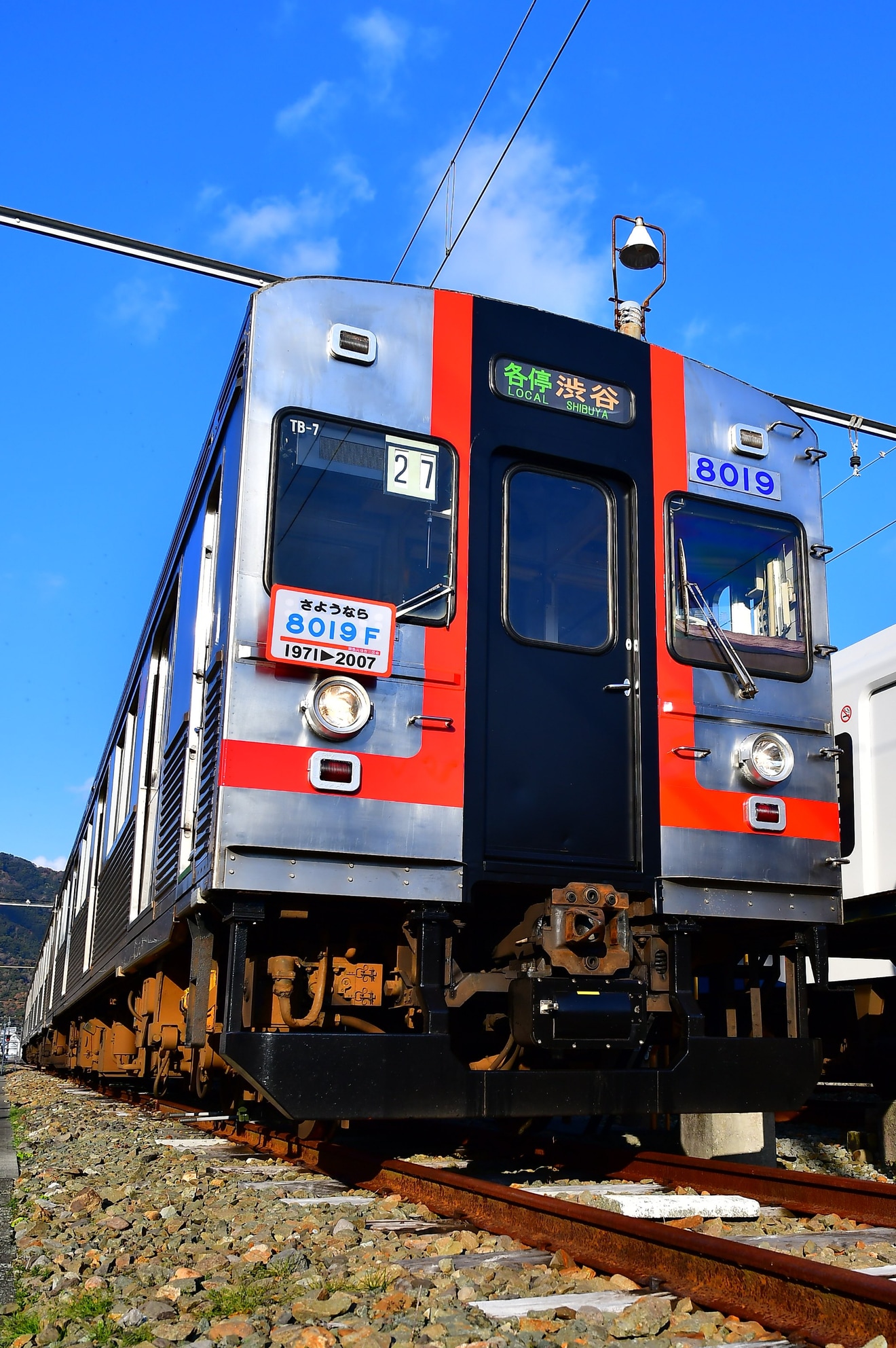 【伊豆急】8000系TB-7編成(歌舞伎/前面赤帯)を使用した団体臨時列車の拡大写真