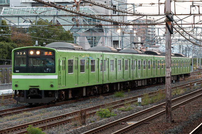 【JR西】201系ND619編成廃車回送を吹田駅で撮影した写真