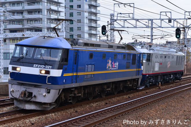 【JR貨】EF510-301 甲種輸送を垂水駅で撮影した写真