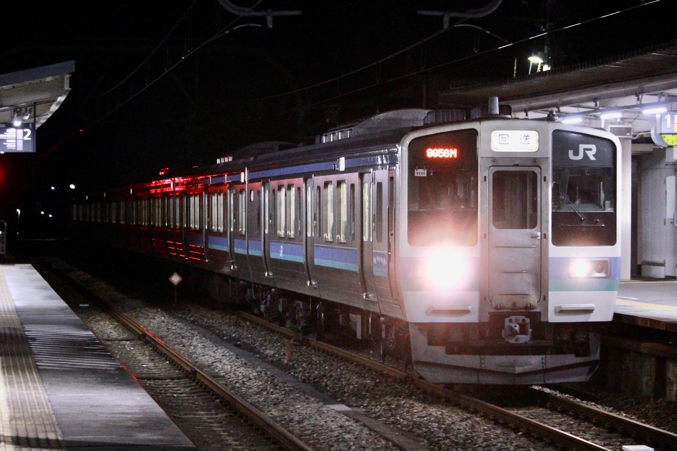 【JR東】八高線霜取り列車で211系N605編成が八高線へ(202112)の拡大写真