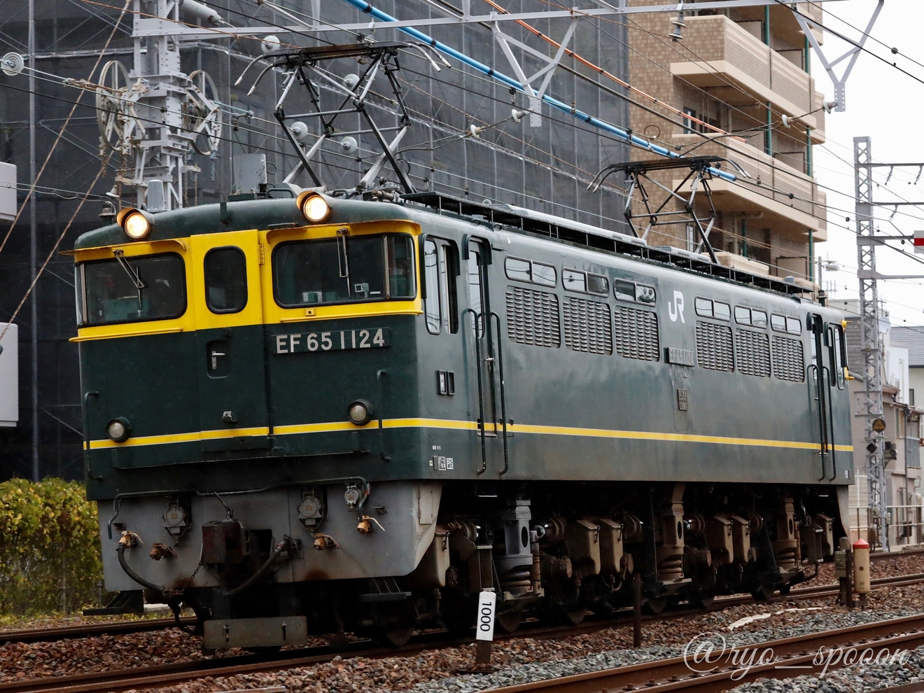 【JR西】EF65-1124下関総合車両所入場回送の拡大写真