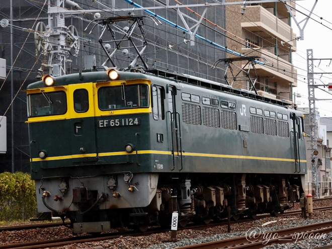 【JR西】EF65-1124下関総合車両所入場回送を不明で撮影した写真