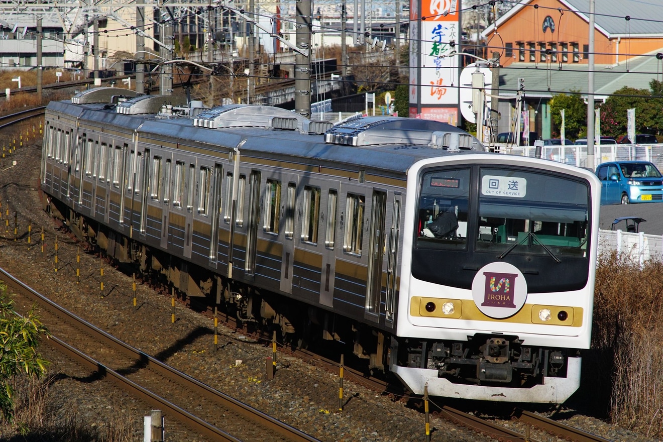 【JR東】故障した205系Y3編成「いろは」小山車両センターへ臨時回送の拡大写真