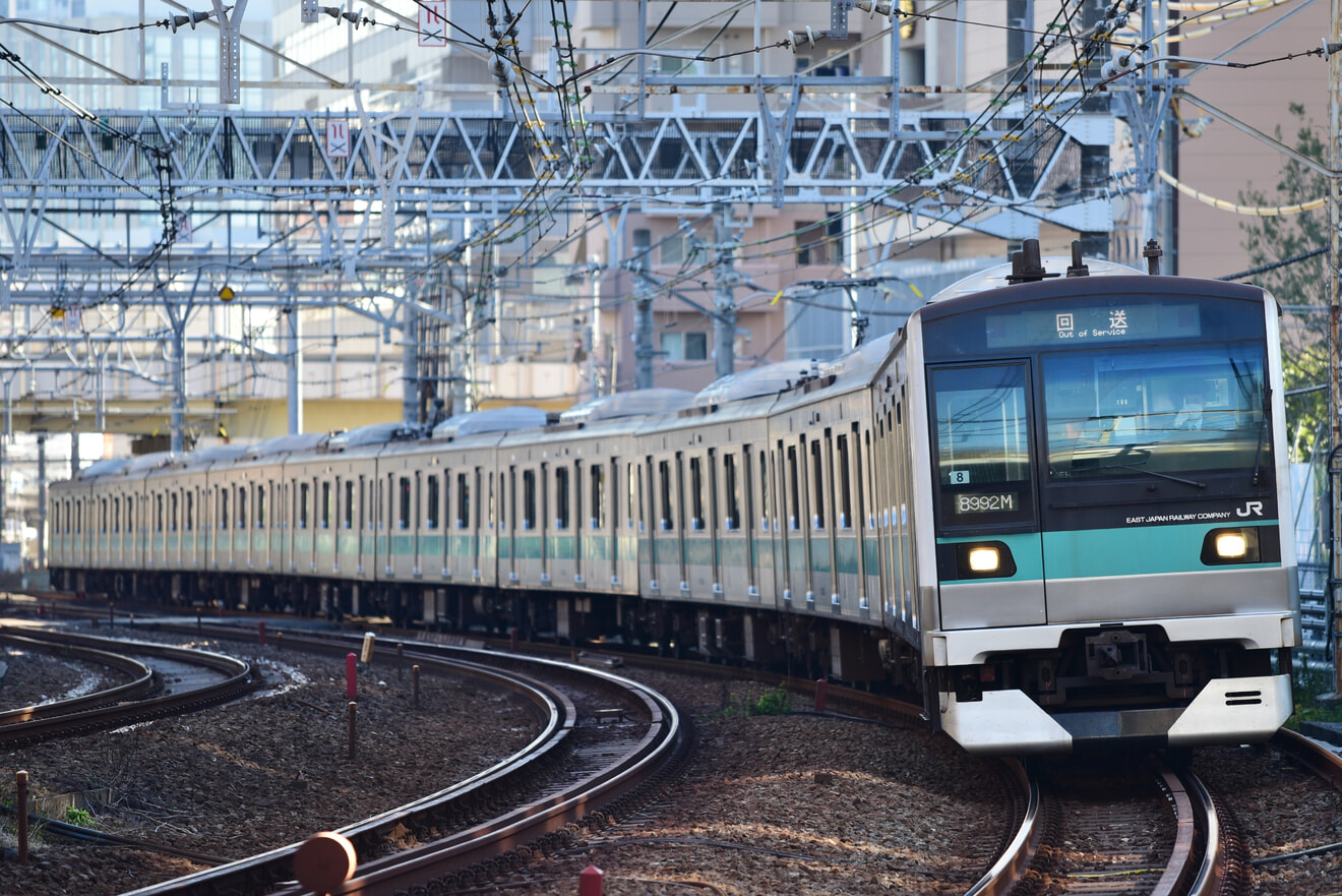 【JR東】E233系マト8編成東京総合車両センター出場回送の拡大写真