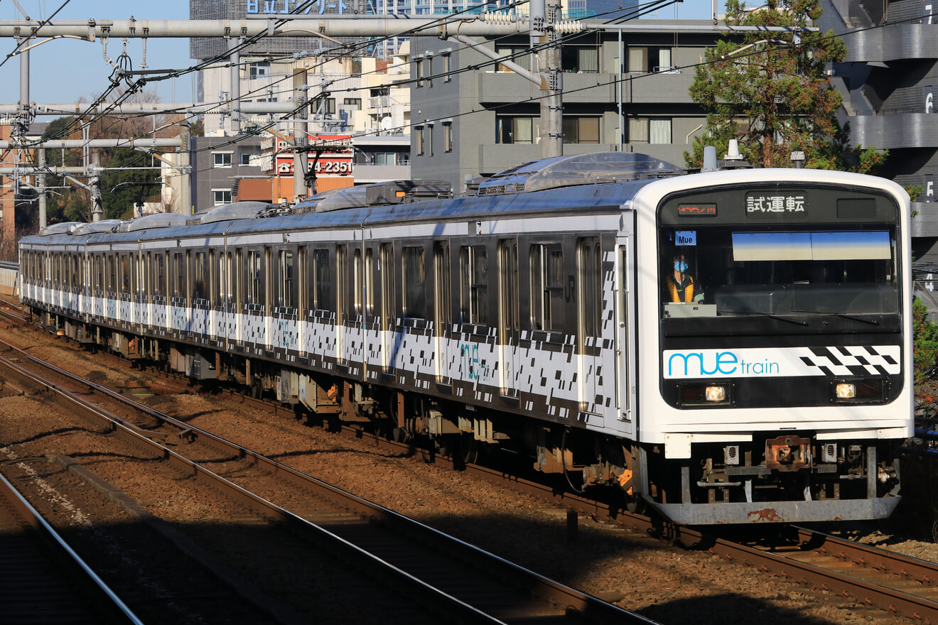 【JR東】209系MUE-Train東北貨物、山手貨物線試運転の拡大写真