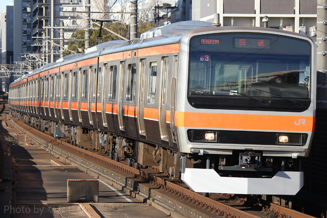 【JR東】E231系ケヨMU3編成 東京総合車両センター出場を本千葉駅で撮影した写真