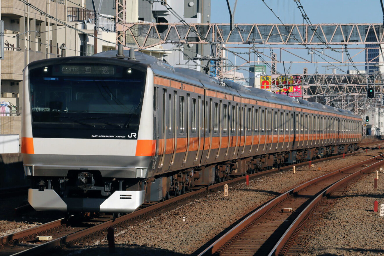 【JR東】E233系T11編成東京総合車両センター出場回送の拡大写真