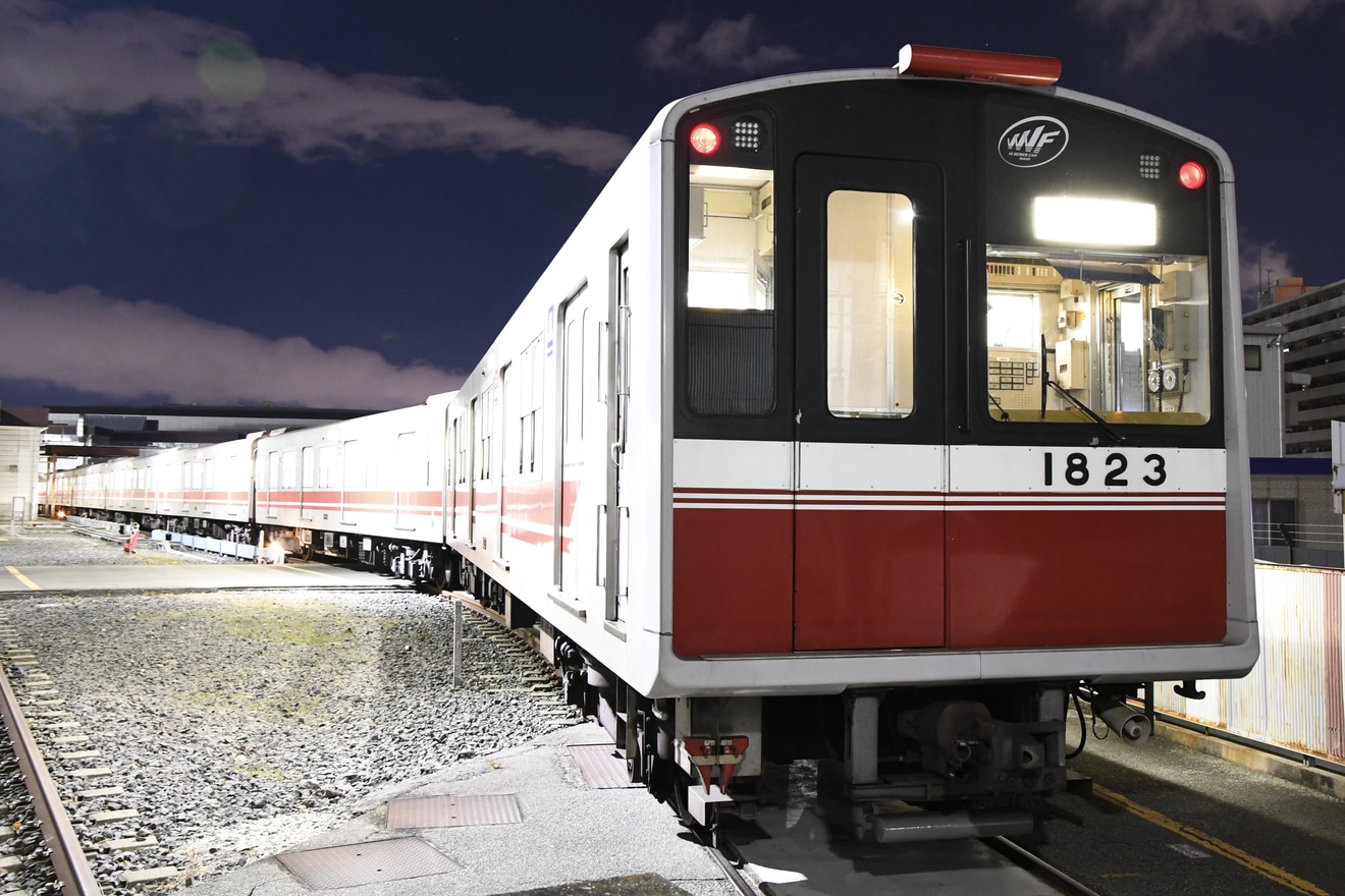 【大阪メトロ】10A系1123F緑木検査場へ廃車回送の拡大写真