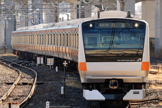 【JR東】E233系トタT12編成大宮総合車両センター出場回送を大宮駅で撮影した写真