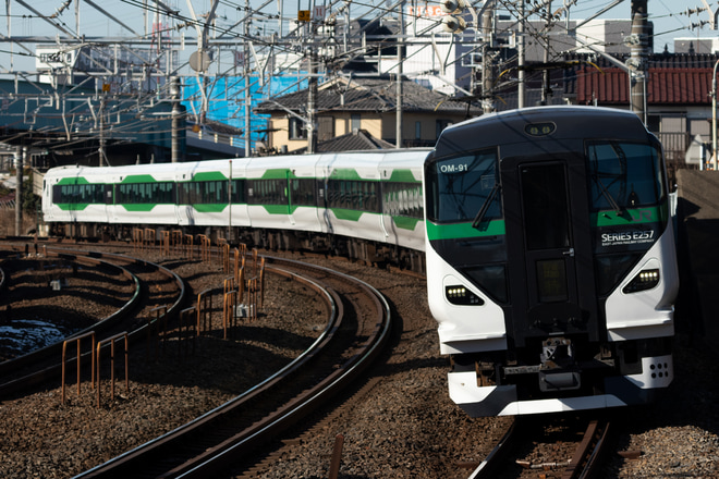 【JR東】E257系OM-91使用の臨時快速「成田山初詣やまなし号」運転