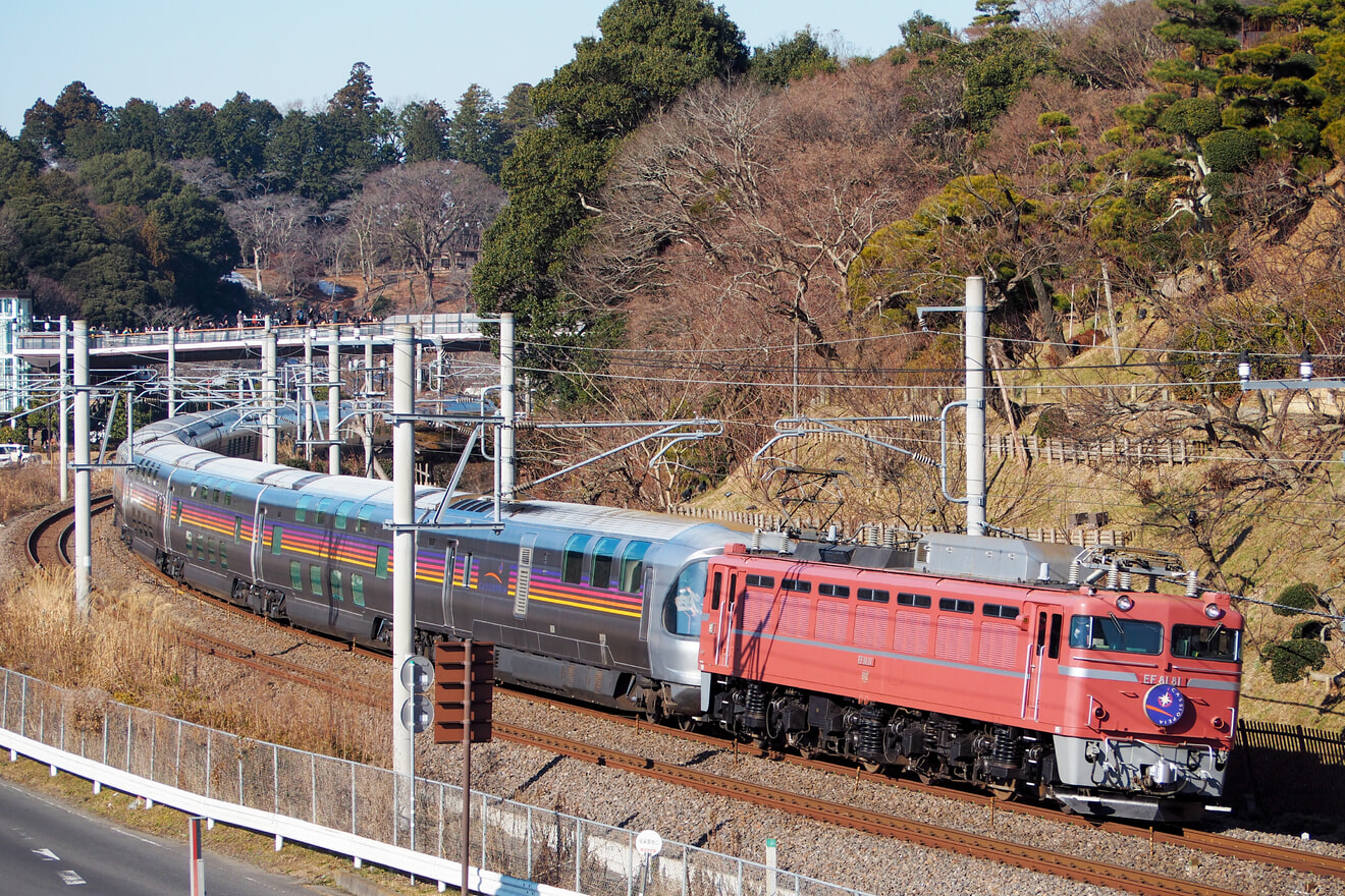 【JR東】EF81-81牽引常磐線回りでの仙台行きカシオペア紀行運転の拡大写真