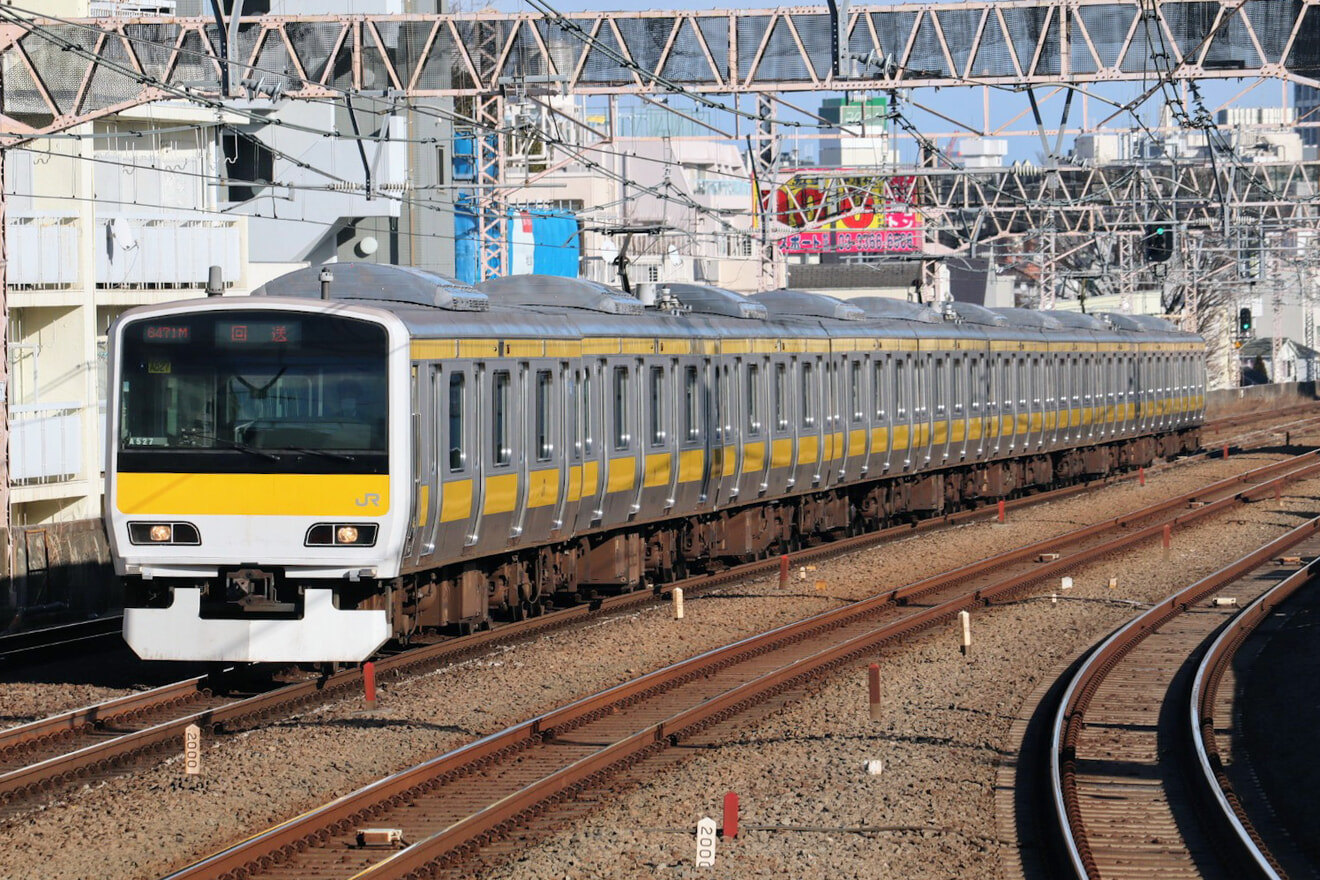 【JR東】E231系A527編成東京総合車両センター出場回送の拡大写真