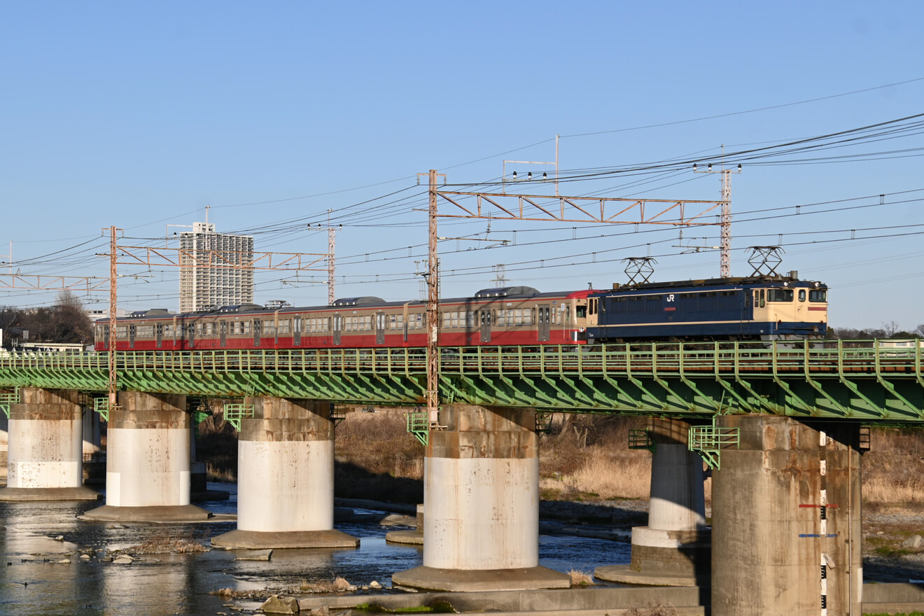 【西武】新101系1247F 多摩川線へ甲種輸送の拡大写真