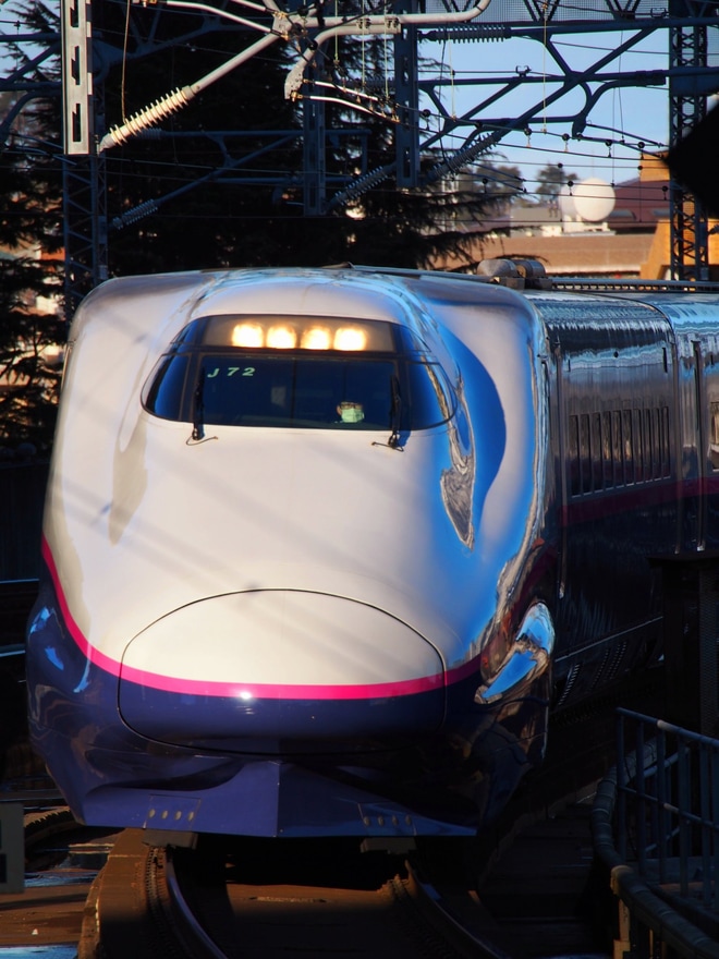 【JR東】E2系J72編成白石蔵王まで試運転を仙台駅で撮影した写真