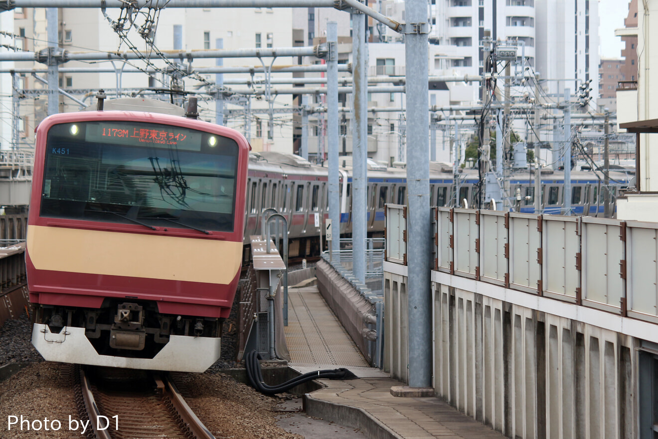 【JR東】E531系「赤電」ラッピング編成、上野・上野東京ライン乗り入れ開始の拡大写真