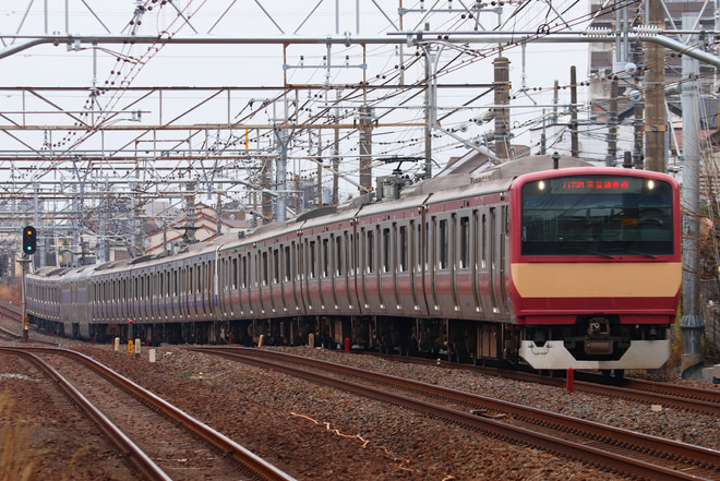 【JR東】E531系「赤電」ラッピング編成、上野・上野東京ライン乗り入れ開始