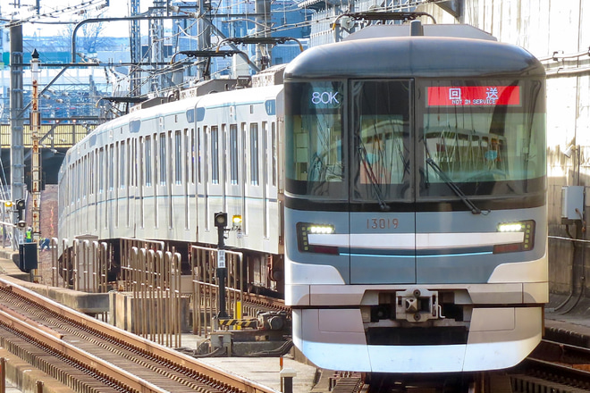 【メトロ】13000系13119F鷺沼工場入場回送(202201)を大岡山駅で撮影した写真