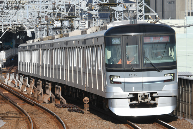 【メトロ】13000系13119F鷺沼工場入場回送(202201)を二子新地駅で撮影した写真