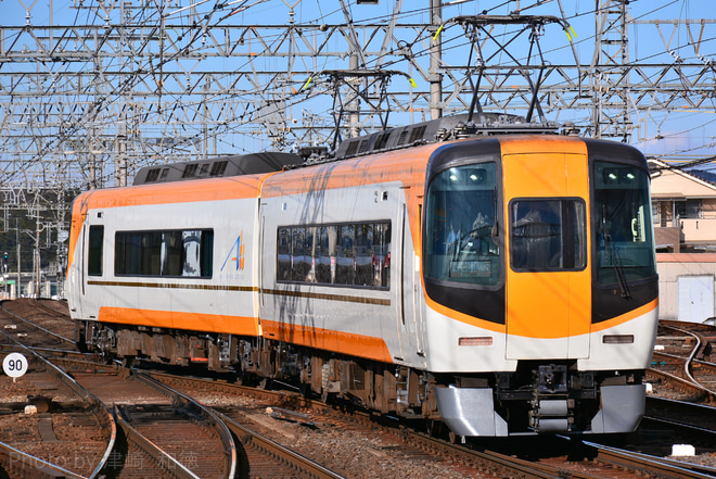 【近鉄】22000系AS13五位堂検修車庫出場試運転を名張駅で撮影した写真