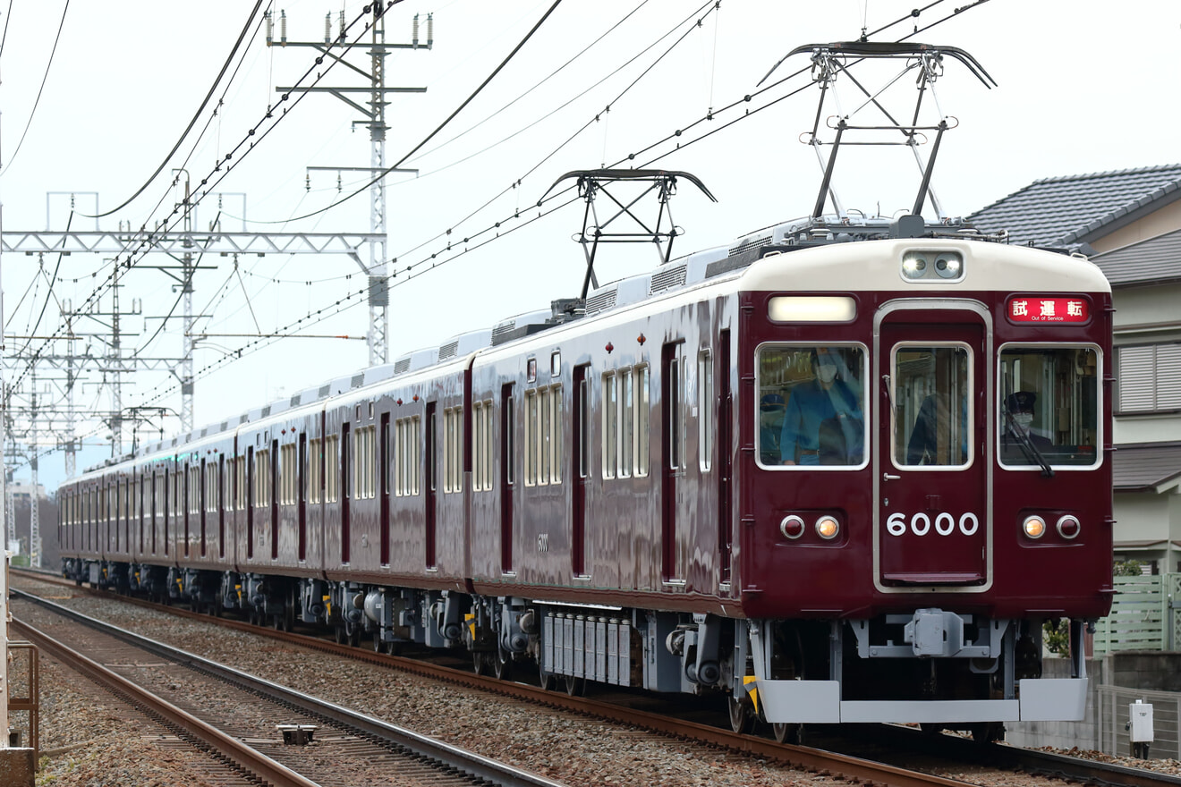 【阪急】6000系6000Fが正雀工場出場試運転を実施の拡大写真