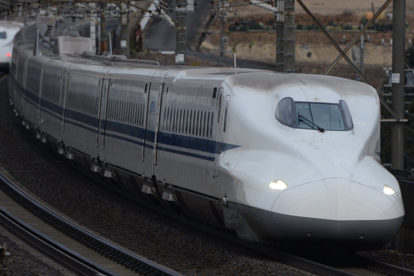 【JR海】N700A(スモールA)X5編成が浜松工場へ廃車回送の拡大写真