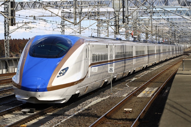 【JR東】E7系F26編成新幹線総合車両センター出場回送を不明で撮影した写真
