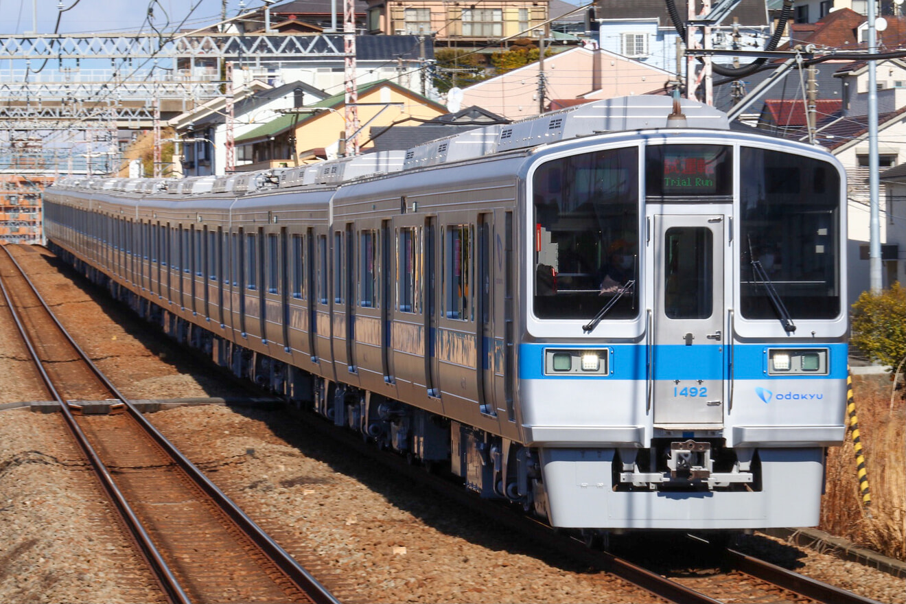 【小田急】1000形1092×10(1092F)がリニューアル工事を終えて試運転の拡大写真