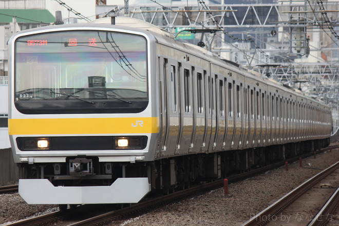 【JR東】E231系ミツB27編成 車輪転削回送を阿佐ヶ谷駅で撮影した写真