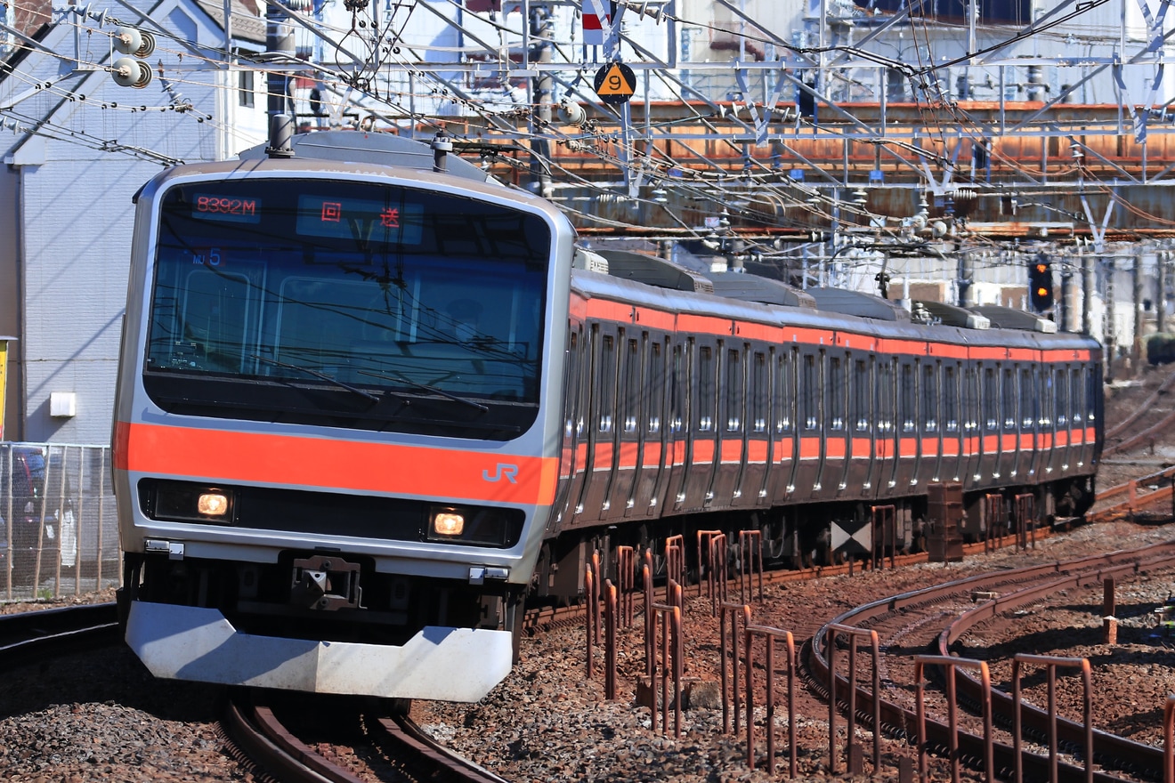 【JR東】E231系MU5編成東京総合車両センター入場回送の拡大写真