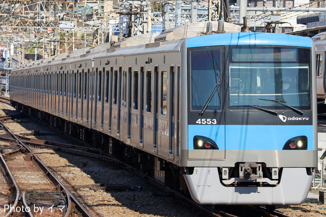 【小田急】4000形4053×10(4053F)車輪交換試運転を海老名駅で撮影した写真