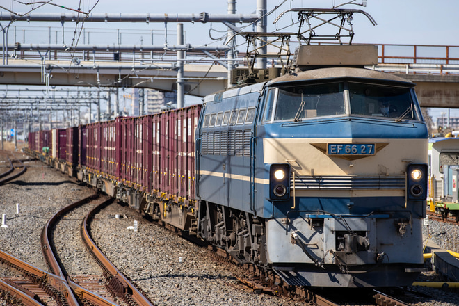 【JR貨】EF66-27　A19運用75レ(20220228)を吉川美南駅で撮影した写真