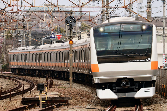 【JR東】E233系T14編成東京総合車両センター出場回送を日野～豊田間で撮影した写真