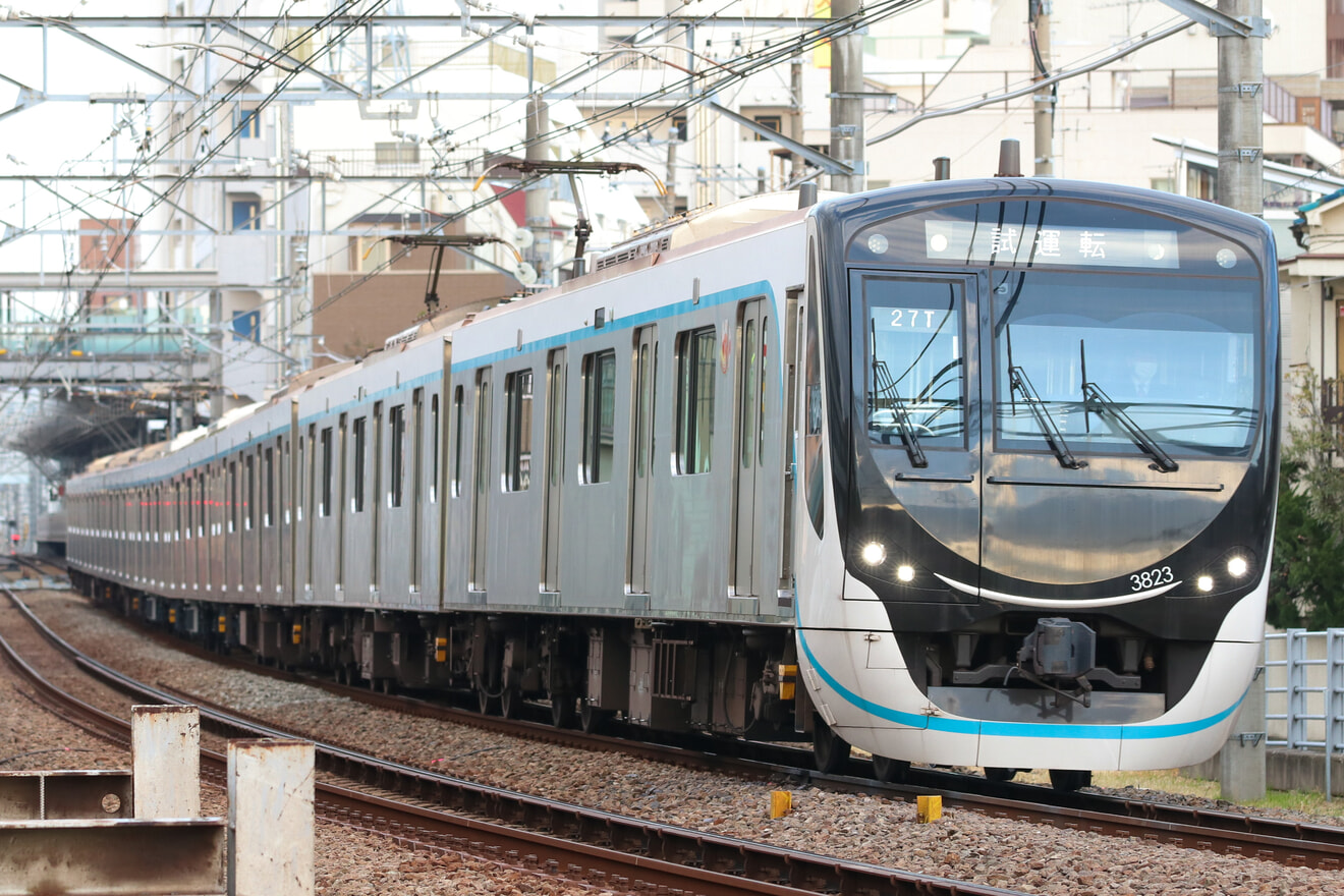 【東急】3020系3123Fが都営三田線内まで試運転の拡大写真