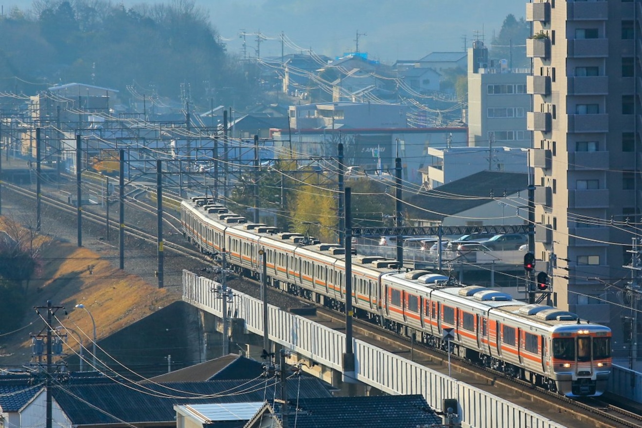 【JR海】313系8000番台(セントラルライナー)が愛知環状鉄道線へ入線の拡大写真