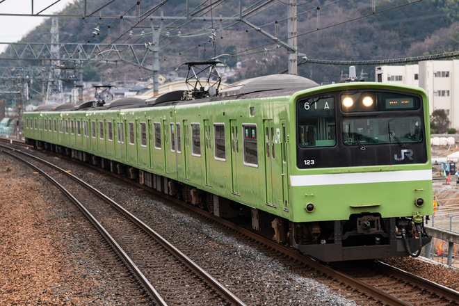 【JR西】201系ND621編成向日町疎開回送を島本駅で撮影した写真